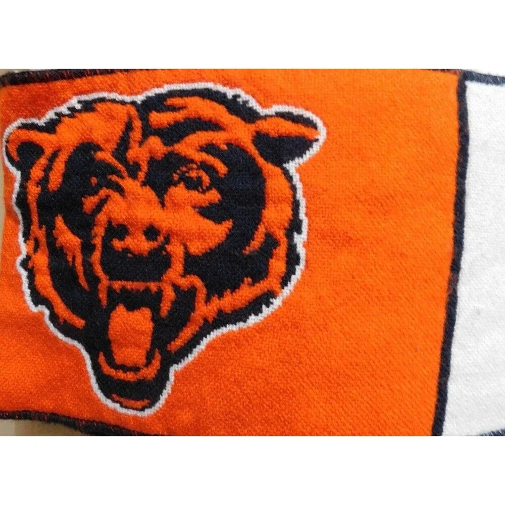 NFL Chicago Bears Orange/White/Blue Scarf with Fringe Chase Promo